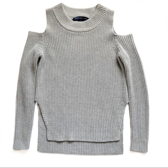 French Connection Sweater Cold Shoulder Cotton - Picture 2 of 5